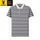 Playboy (Playboy) Sommer Pure Cotton Kurzärmelte T-Shirt Herren Revers Top Middle Middle Outfit Casual halbärmelige Polo Streifen glatt 9906-Black M 165 suggerieren 90-120jin [Jin gleich 0,5 kg]
