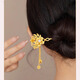 Lao Fengxiang Blossoms Silver Hairpin Ancient Style Hairpin Hairpin Step Shake New Chinese Style Ladies Birthday Gift Practical Blossoms Silver Hairpin