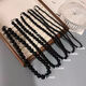 DL 1998 Pangdonglai Quality 7A Grade Natural Black Agate Niche Niche Collier perlé personnalisé Personnalise Candarbone Chain Sent Network Black Agate 1047