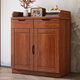 Yuemu Journey all-solid wood shoe cabinet home entrance entrance cabinet storage cabinet integrated wall-mounted economical large-capacity storage cabinet 3-door shoe cabinet