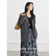 Dialogue (DUIBAI) gray high-end right shoulder small suit for women 2026 spring new style versatile temperament casual commuting suit jacket high-end gray L