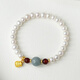 Queen of Pearls Lucky Bag Jade Agate Bracelet 5-6mm Freshwater Pearl Bracelet Fashionable and Simple