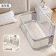 Small apartment anti-pressure crib bed-in-bed newborn baby playpen guardrail folding T removable baby bed baby anti-pressure playpen bed-Mihui-free mosquito net+