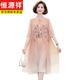 
Hengyuanxiang Fat Mom Summer Cheongsam Dress Summer Chiffon Skirt Large Size 2025 Middle-aged Women's Summer Temperament 6628 Black XL Recommended 115Jin [Jin equals 0.5 kg]