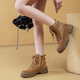 Specht Innere erhöhte Martin -Stiefel für Frauen 2025 neue kurze Stiefel Desert Wanderstiefel Retro Outdoor Wanderarbeit Stiefel Frühling und Herbst Brown Innere erhöht 35