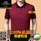 Camiseta clásica de altura corta de seda de hielo de alta gama para la solapa suelta delgado de gran tamaño para hombres Polo informal de solapa suelta. Camisa Traje de papá de mediana edad 723-Har Azul M 165 Adecuado para 30-115Jin [Jin equivale a 0.5 kg]