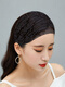 KYODO Jingmei Duo gray hair covering headband for daily wear, high-end summer thin broken hair headscarf for women, lace ultra-thin wide-brimmed headband, black