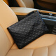 ACROSS light luxury brand men's genuine leather clutch bag men's business large capacity plaid bag casual hand grab wallet men's bag black