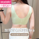 Modal ropa interior de ropa interior de la mujer, hebilla delantera de estilo para mujeres, senos pequeños recolectados sin anillos de acero y grosor anti-sagging y sujetador de ajuste delgado azul 80b 36 (modelo medio de espesor)