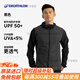 Decathlon (DECATHLON) Sun Protection Clothing Men's Sports Jacket Windproof Outdoor Windbreaker Cycling Suit Sun Protection Running Jacket Lightweight Official Flagship Meteorite Black - Sun Protection UPF50+ S