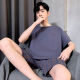 Pajama de pijamas para hombres de la película de limón para algodón de verano para hombres ropa casual de niños de manga corta para niños de verano de mediana edad de mediana edad, set de talla grande y talla grande 9928 [H set de shorts de manga corta para hombres] l [sugerido 100-130 Jin [Jin equivale a 0.5 kg]]