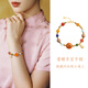 Yueyin Baichuan Beeswax Bracelet Women's Multi-treasure Round Beads Buddha Beads Single Circle Wood Decoration Bracelet Single Circle 6mm
