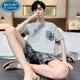 PALANDO MEN'S PAJAMAS SUMME CORTS CORPONS CORSTES JEUNES ET MISEUX AGESSE PLUS SUMPRE SUMBRES HOME Clothing 9929 [H SERIE HORS MENS COURTS MENS SEPRESS] 2XL [DÉGISSÉ 150-175 Jin [Jin est égal à 0,5 kg]]]