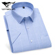 Sieben Wolfs 2025 Sommer Herren-No-Lösungs-Kurzärmel-Shirt mittleren Alters im mittleren Alter Profi Kleidung Fashion Comfort High-End-Baumwoll-Shirt DX6629 45