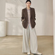 
ROEYSHOUSE LOOK casual loose striped shirt women 2025 autumn new style lapel shirt long sleeve top 12609 striped S