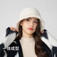 Kenmont one-piece woven fisherman hat for women with large head circumference, temperament, ear protection, dome furry basin hat, small face, km-5295