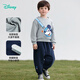 迪士尼秋季童装男童米奇卡通卫衣套装时尚休闲保暖百搭套装 藏青 100