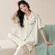 Langsha pyjamas en coton pur pour femmes en été mince pantalon à manches courtes pour mignon été 2025 Nouvelle maison de vêtements 695 femmes l