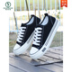 
Woodpecker canvas shoes men's 2025 new summer breathable men's shoes casual board shoes trendy versatile couple shoes women's single shoes A-1391 black khaki 35