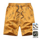 Pantalones de cinco puntos de algodón de algodón de verano de Diolef Summer Pantalones de cinco puntos sueltos Pantalones bajos grandes pantalones cortos grandes de verano Mid Pants Men's Beach Shorts Men 6621 Naranja Red XL (120-135Jin [Jin equivale a 0.5 kg])
