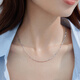 Lukfook Jewelry Platinum Necklace Geometric Turned Plain Chain Platinum 950 Clavicle Chain Price 43cm - About 5.76g