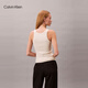 Calvin Kleinjeans25 Bordado de moda femenina a principios de otoño Ck Camiseta de manchas de punto de mando de microfit Ck