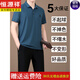 Hengyuanxiang Dad Summer Ice Seide Kurzärärmungsanzug 2025 Neuer mittleren und älterer Anzug Herren-Vaters T-Shirt Polo Kragen 756 Dunkelgrün [Single Short Shirt] XL [120-140jin [Jin entspricht etwa 0,5 kg]]