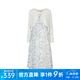 S.DEER圣迪奥夏个性女装复古碎花网纱针织衫吊带裙套装S242Z1421 本白/9B S 160