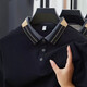 HOMLEAN Summer Menora de color sólido para hombres Polo de la solapa polo de diseño de colas cortas de manga corta
