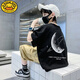 G.DUCKKIDS boys T-shirt summer pure cotton short-sleeved children's street dance trendy summer half-sleeved 2025 big children's street loose top CT683# blue 100 [Suggested 90-100 cm]