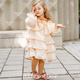 Happyology British Children's's NOUVEAU AUTOMNE ET JUPT CONTRASTIONNEUR D'HIVER POUR LES GABLES GABLE GALES ROBE ROBLE ORANGE ROSE 110 (112 cm)