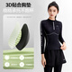 李宁（LI-NING）分体泳衣女长袖长裤潜水冲浪服泡温泉装备防晒游泳衣0522黑XXL