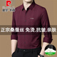 Pier Cardin High-de gamme authentique en soie de mûrier authentique à manches à manches longues pour le printemps et l'automne, New Casual Striped Ferred Business Slim Shirt Z699-Blue (haut élastique, respirant, résistant à l'usure) L 170 Recommandé 115-130jin [Jin est égal à 0,5 kg]