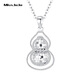 Miss JuJu pt950 Platinum Fulu Pendant Women's Fashion Platinum Crushed Ice Star Gourd Necklace Single Pendant Weight 2.9-3.1g + Free Silver Chain