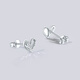 Saturday Fortune (ZLF) PT950 platinum earrings for women, simple and fashionable love earrings as a gift for your girlfriend, one pair - 1.45g