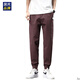 Hailan Home High-End Ice Seidenhose Sommer Herren 2025 Dünne schlanke geradlinige Gelegenheitshose atmungsaktive personalisierte Hose schwarz uk738 2xl 140-155jin [Jin gleich 0,5 kg]