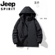 JEEP SPIRIT Jeep Jacket Jacket Men and Women in Autumn and Winter Outdoor Tibet Three-in-One Waterproof Jacket Mountain Climbing Couple Mountaineering Suit Black [3-in-1] Men and Women M