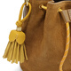 Belle Bag Women's 25 Autumn Shopping Mall same retro suede casual one-shoulder crossbody hand bucket bag X7387CX5 Brown F