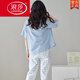 Langsha Summer 2025 Neues pures Baumwollpyjama für Frauen kurzärmelige Hose Set Frühlings- und Sommer-Freizeitkomfort 9712 [kurzärmelige Langmut] M [empfohlen, 80-100 Jin zu tragen [Jin gleich 0,5 kg]]]
