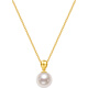 Saturday blessing yellow 18K gold pearl pendant girl birthday gift X0411333 yellow 18K gold without chain