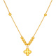 Saturday blessing yellow 18K gold four-leaf clover necklace birthday gift for girlfriend C0621037 40+5cm