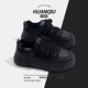 Global black board shoes for women 2025 new summer mesh breathable thick sole women's shoes hot versatile light casual black shoes
