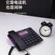 Deli 13567 telephone, business office and home horizontal telephone, landline battery-free, large button, black, 1 unit
