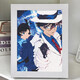 Shiying Kinder handgefertigtes DIY -Diamantmalerei Voller Diamant Detective Conan Aufkleber Diamond Tischdekoration Malerei kleines Schlafzimmer Diamant Stickerei 7374 + Leinwand Diamant Tool [Rahmenlos