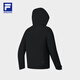 FILA Official Men's Jacket Two-in-One Jacket 2025 Autumn New Outdoor Sports Hooded Jacket for Men Dark Black-BK L 175/96A/L