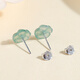 Impression Eyes prix garanti 11.11 boucles d'oreilles en jade de qualité A boucles d'oreilles en fleur de jade d'eau bleue pour femmes boucles d'oreilles en jade