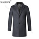Magiopy Light Luxury High-End Trait Jacket for Men 2025 Spring New informal de dos botones Caqueta de lana a mitad de longitud 180 XL