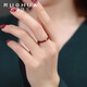 Ruohua (RUOHUA) 2-3mm faceted ruby elastic ring for women, colorful beaded ring, birthday gift for the 16th