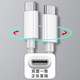 L'industrie légère convient au câble de données Nubia Red Magic 7s NX679S Câble de charge Flash Cable de charge Flash Dual Type-C câble USB-C Câble de téléphone mobile USB-C Male Mâle à double type-C Câble de charge rapide [blanc] One-Piece 0,25 mètres