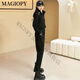 
MAGIOPY international luxury high-end brand European high-end casual fashion suit for women in spring 2025 new style fashionable and slimming black two-piece set S (100Jin [Jin equals 0.5 kg])